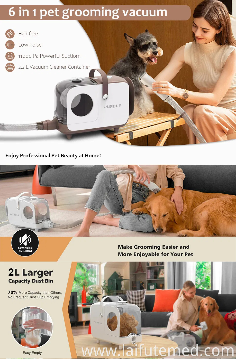 Hot Sale Pet Cat Comb Grooming Electric Vacuum Cleaner Pet Dog Vacuum Cleaner for Pet Hair